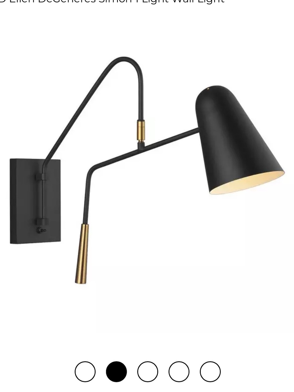 Set. 2 Generation Lighting Ellen Simon Wall Sconces Plug In/Hardwire. Like New